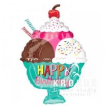 Foil Balloon Happy birthday 'Ice cream' 38x58cm