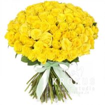 Желтые розы 50см XXL