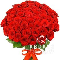 Алые розы 70см