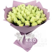 Bouquet of white roses 40cm
