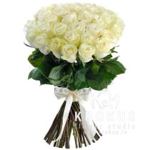 Bouquet of white roses XXL  70cm